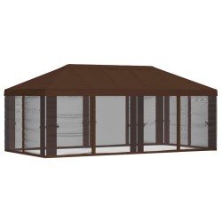 Housse de tonnelle avec murs latéraux 6 x 3 m Marron Polyester 643970643970
