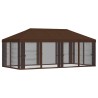 Housse de tonnelle avec murs latéraux 6 x 3 m Marron Polyester 643970643970
