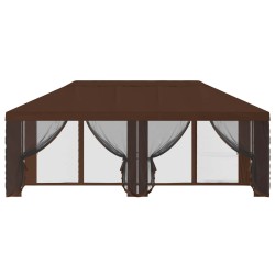 Housse de tonnelle avec murs latéraux 6 x 3 m Marron Polyester 643970643970