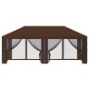 Housse de tonnelle avec murs latéraux 6 x 3 m Marron Polyester 643970643970