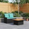 Canapé de jardin avec accoudoirs et table relevable 2 Pièce 643971643971