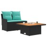 Canapé de jardin avec accoudoirs et table relevable 2 Pièce 643971643971