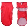 Imperméable pour chien avec bandes réfléchissantes polyester rouge taille S 643972643972