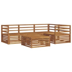 Ensemble de canapés d'extérieur 5 pcs Naturel 643973643973