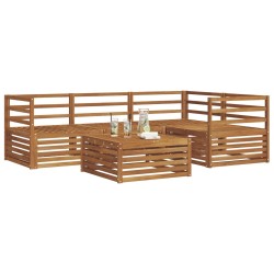 Ensemble de canapés d'extérieur 5 pcs Naturel 643973643973