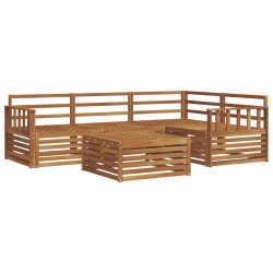 Ensemble de canapés d'extérieur 5 pcs Naturel 643974643974