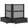 Grand bac avec treille 2 pcs Anthracite 143 x 143 x 133,5 cm PP 643980643980