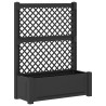 Grand bac avec treille 2 pcs Anthracite 143 x 143 x 133,5 cm PP 643980643980