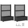 Grand bac avec treille 2 pcs Anthracite 143 x 143 x 133,5 cm PP 643980643980