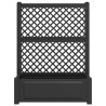 Grand bac avec treille 2 pcs Anthracite 143 x 143 x 133,5 cm PP 643980643980
