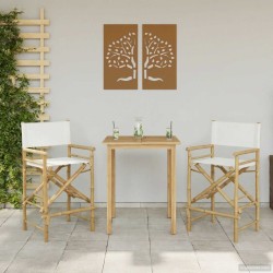 Chaise de directeur pliante 2 pcs Naturel Bambou 643982643982