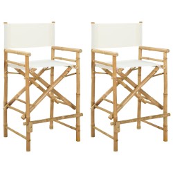 Chaise de directeur pliante 2 pcs Naturel Bambou 643982643982