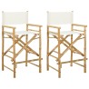 Chaise de directeur pliante 2 pcs Naturel Bambou 643982643982