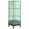 Jardinière de jardin avec couverture de serre et roues Noir PP 643984643984