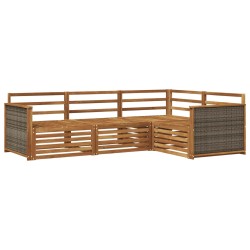 Ensemble de canapés d'extérieur 4 pcs Naturel 643988643988