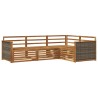 Ensemble de canapés d'extérieur 4 pcs Naturel 643988643988