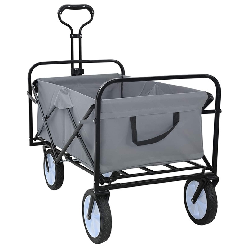 Chariot à Main Pliable Gris 94 x 53 x 99 cm Tissu Oxford 643990643990