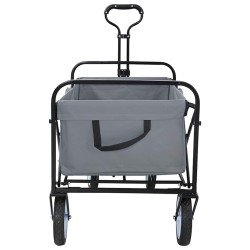 Chariot à Main Pliable Gris 94 x 53 x 99 cm Tissu Oxford 643990643990