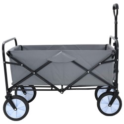 Chariot à Main Pliable Gris 94 x 53 x 99 cm Tissu Oxford 643990643990