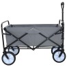 Chariot à Main Pliable Gris 94 x 53 x 99 cm Tissu Oxford 643990643990