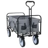 Chariot à Main Pliable Gris 94 x 53 x 99 cm Tissu Oxford 643990643990