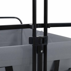 Chariot à Main Pliable Gris 94 x 53 x 99 cm Tissu Oxford 643990643990