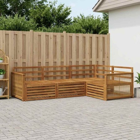 Ensemble de canapés d'extérieur 4 pcs Naturel 643999643999