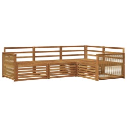 Ensemble de canapés d'extérieur 4 pcs Naturel 643999643999