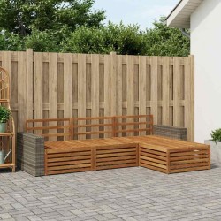 Ensemble de canapés d'extérieur 4 pcs Naturel 644000644000