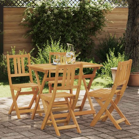 Chaises de bistrot d'extérieur 4 pcs Naturel 40 x 42 x 85 cm 644001644001