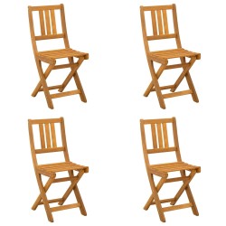 Chaises de bistrot d'extérieur 4 pcs Naturel 40 x 42 x 85 cm 644001644001