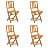 Chaises de bistrot d'extérieur 4 pcs Naturel 40 x 42 x 85 cm 644001644001