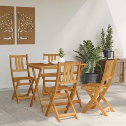 Chaises de bistrot d'extérieur 4 pcs Naturel 40 x 42 x 85 cm 644001644001