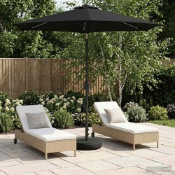 Parasol de jardin avec lumières LED et base 230 x 230 cm 644004644004