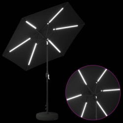 Parasol de jardin avec lumières LED et base 230 x 230 cm 644004644004