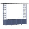 Lit Élevé avec Treillis et Toit Gris 203 x 40 x 136 cm PP 644005644005