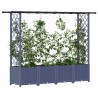 Lit Élevé avec Treillis et Toit Gris 203 x 40 x 136 cm PP 644005644005