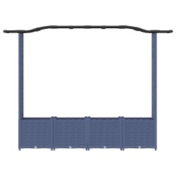 Lit Élevé avec Treillis et Toit Gris 204 x 40 x 138 cm PP 644006644006