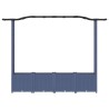 Lit Élevé avec Treillis et Toit Gris 204 x 40 x 138 cm PP 644006644006