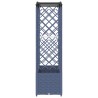 Lit Élevé avec Treillis et Toit Gris 204 x 40 x 138 cm PP 644006644006