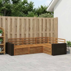 Ensemble de canapés d'extérieur 4 pcs Naturel 644008644008