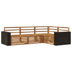 Ensemble de canapés d'extérieur 4 pcs Naturel 644008644008