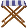 Chaise Longue 2 pcs Bois d'eucalyptus massif Bleu et Blanc 644010644010