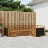 Ensemble de canapés d'extérieur 4 pcs Naturel 644011644011
