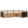 Ensemble de canapés d'extérieur 4 pcs Naturel 644011644011