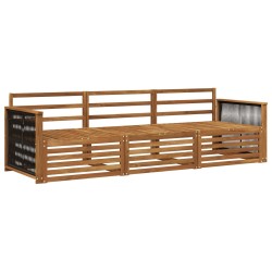 Ensemble de canapés d'extérieur 3 pcs Naturel 644012644012