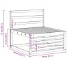 Ensemble de canapés d'extérieur 3 pcs Naturel 644012644012