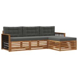 Ensemble de canapés d'extérieur Naturel et Anthracite 644013644013