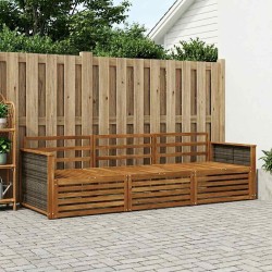 Ensemble de canapés d'extérieur 3 pcs Naturel 644018644018