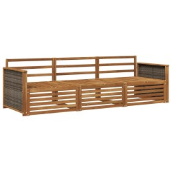 Ensemble de canapés d'extérieur 3 pcs Naturel 644018644018